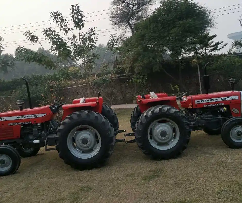 Massey Ferguson 375 weight with heavy-duty 75 horsepower engine, compact yet high-performance tractor
